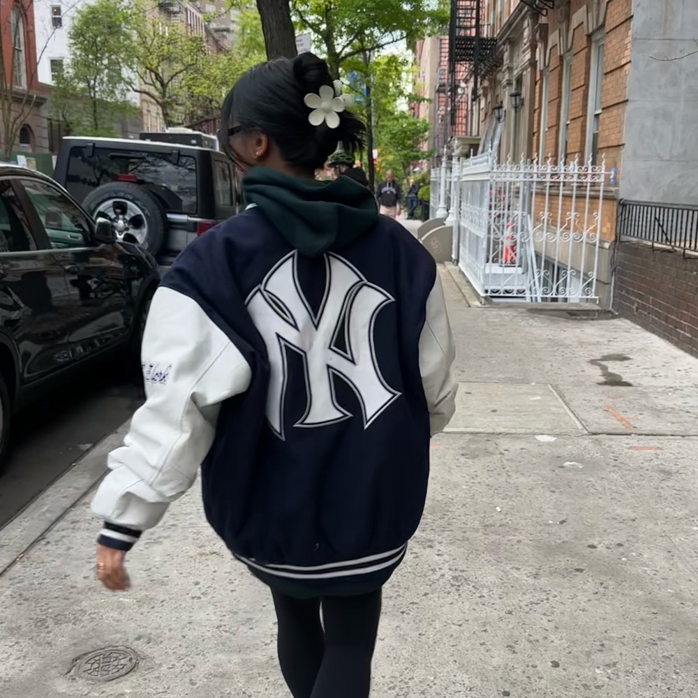 Vintage Oversized Reversible NY Yankees Jacket